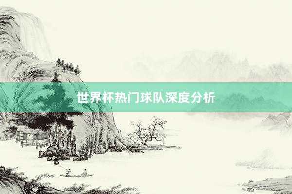 世界杯热门球队深度分析